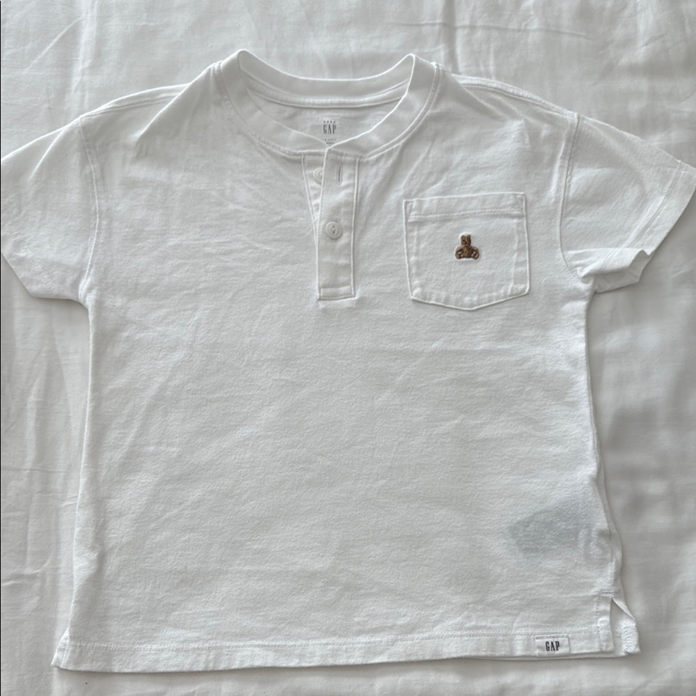 GAP White Short Sleeve Tee Classic Crew Neck size 5